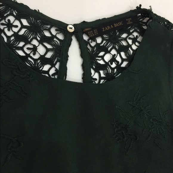 Zara Chiffon & Lace Maxi Dress - Picture 8 of 8